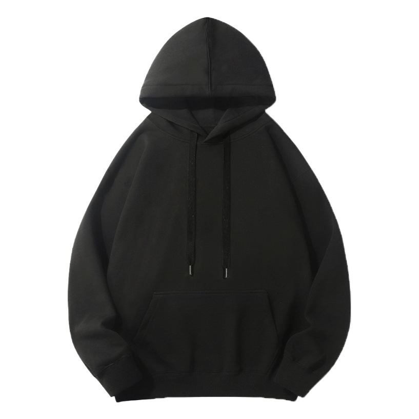 350g americano pesado algodón HOODIE hombres y mujeres gota de hombro suelta Terry suéter con capucha logotipo personalizado