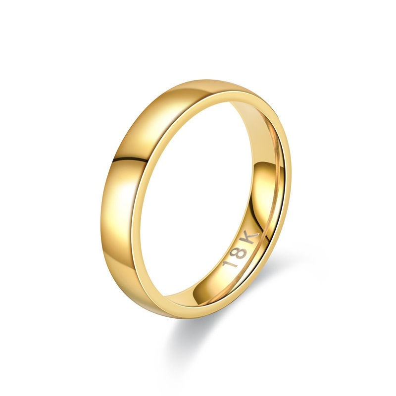 ファッショナブルでシンプルなハイエンドプレーンチタン鋼リング女性用 18K S925 トレンディなカップルリングジュエリードロップシッピング|undefined