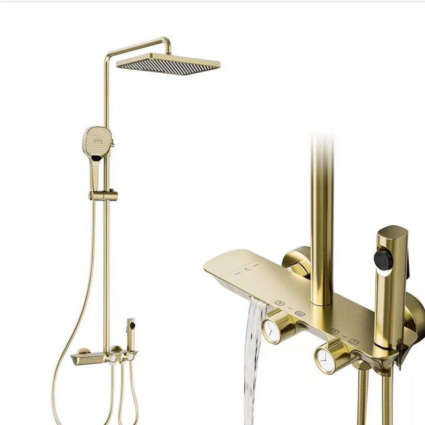 Juego de ducha de comercio electrónico transfronterizo de Guangdong, temperatura constante simple, ducha grande con pistola rociadora, ducha grande sobrealimentada para el hogar