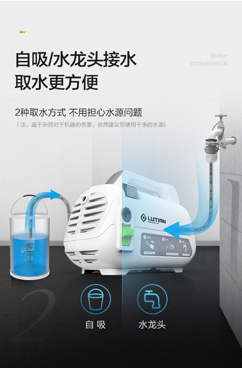 Greenfield Pufferfish 1400W High-Pressure Car Washing Machine Household 220V Fully Automatic Cleaning Machine High-Power Car Washing Magic Pump