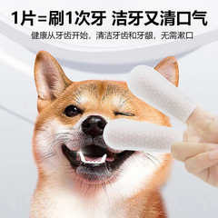 Pet Cleaning Universal Cat and Dog Gentle Hand-Free Glove Tooth Cleaning Finger Glove Individual Packaging Cleaner No Rinse