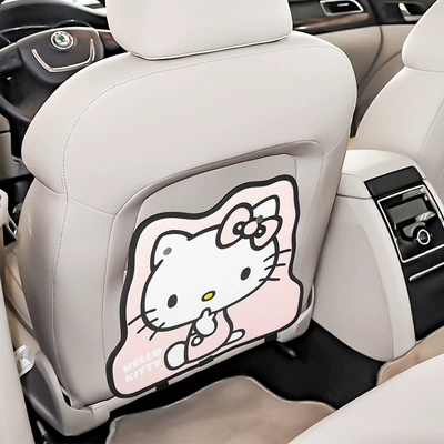 Kitty Car Seat Back Anti-Kick Pad Rear Kidsren's Cartoon Car Rear Seat Protection Pad Anti-Wear Pad for Women (Chair back anti-kick pad) - kt007-8-kitty-grapefruit-powder1-styling-style