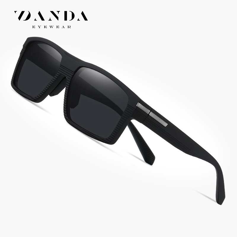 Fábrica nuevas gafas de sol de los hombres ocasionales coloridos gafas de sol TR7523 europeos y americanos cuadrados gafas de sol a prueba de uv