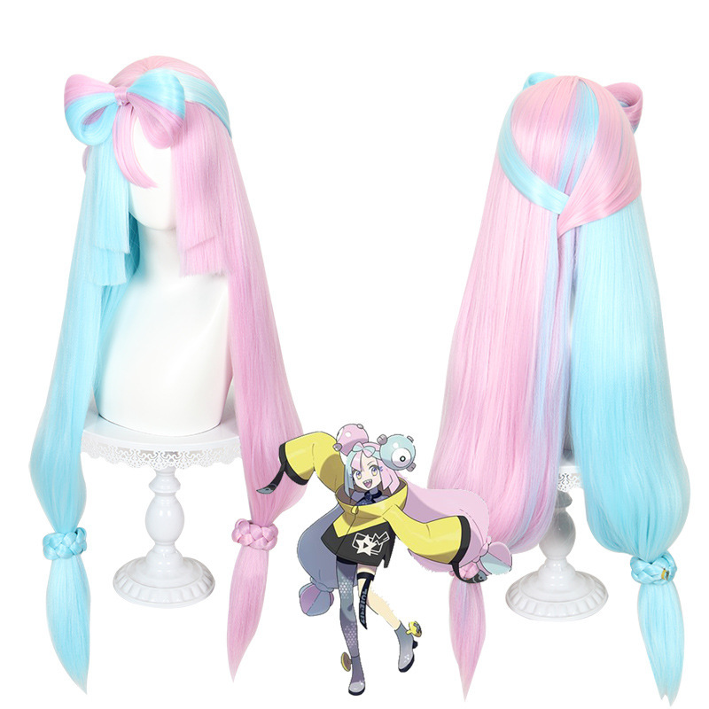 Baokemeng Zhu Ziqishu cos wig color matching bow shape large amount of virtual anchor vtuber