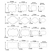 16 pieces of stainless steel biscuit mold set DIY European -style blessing mirror frame cutting mold can enter the oven