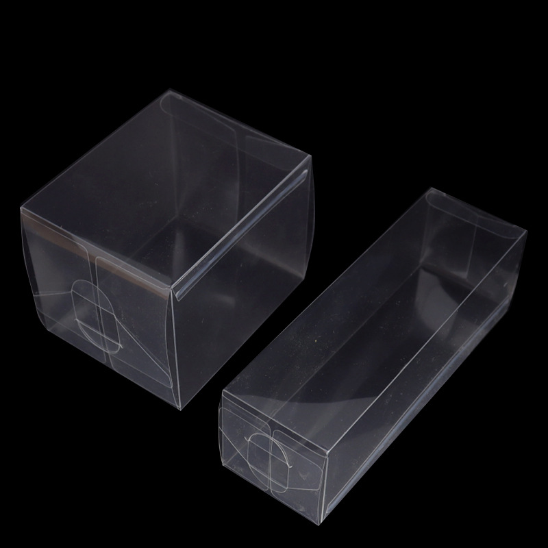 Caja plegable transparente PET caja de regalo caja de almacenamiento a prueba de polvo Embalaje cuadrado transparente de PVC al por mayor caja de embalaje de plástico creativo