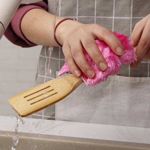 Nanzhu wooden shovel, non-stick pot, long-handled pot, frying and stir-frying, does not damage the pot, kitchen utensils, bamboo shovel set, household wooden rice spoon and shovel