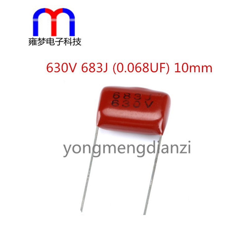 CBB电容 CL电容器 630V 683J 0.068UF 脚距10MM 全新正品 薄膜