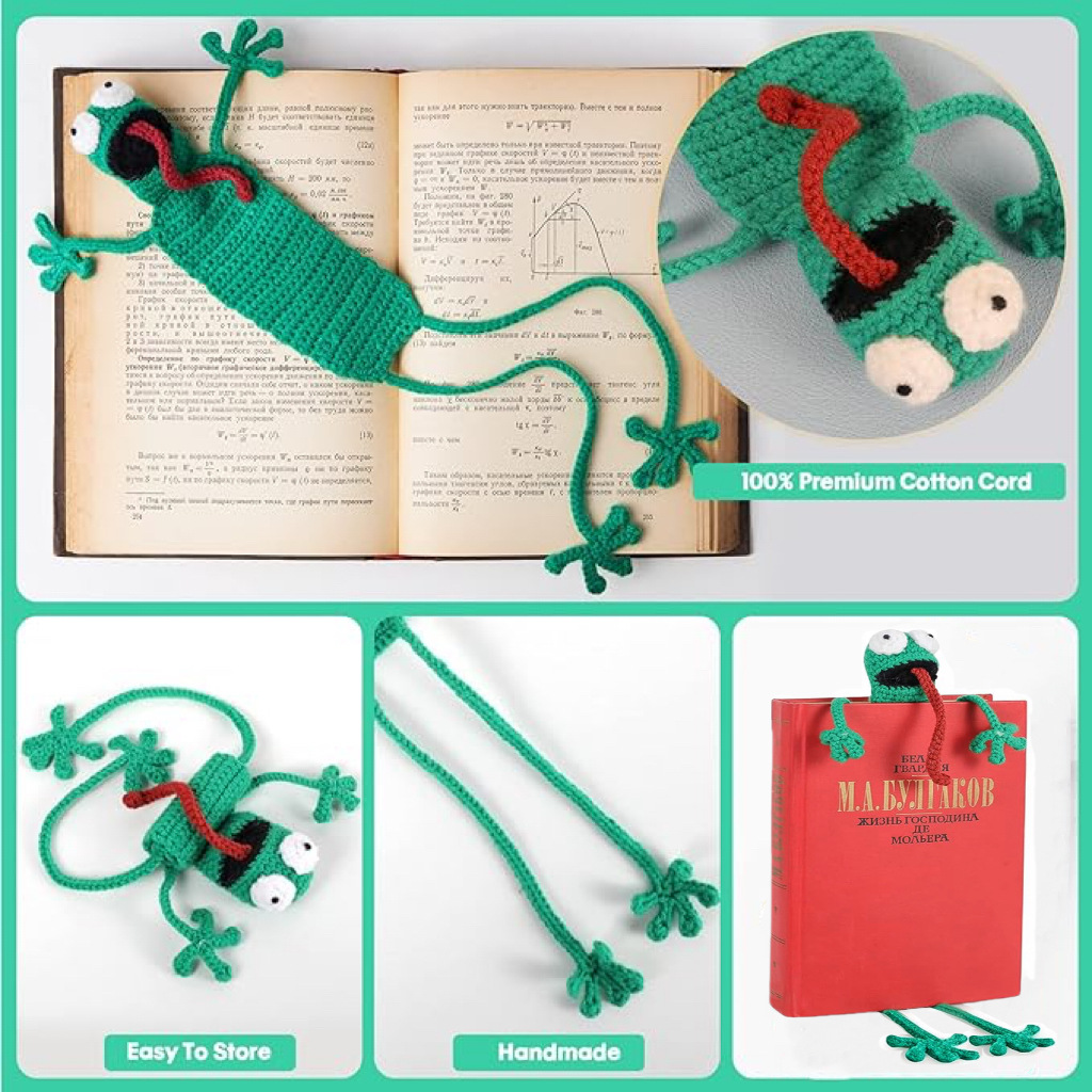 2025 venta transfronteriza Amazon animal de dibujos animados marcadores ganchillo adornos de marcadores hechos a mano