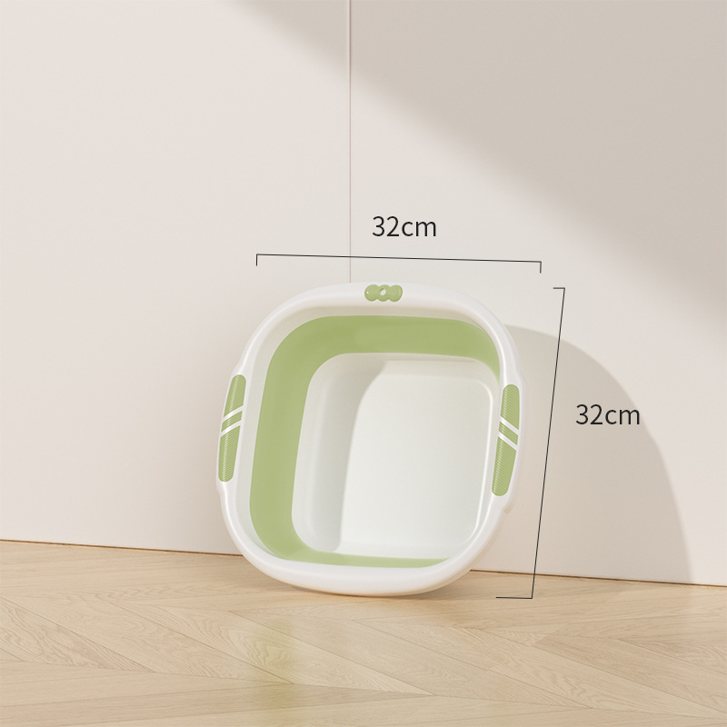 携帯式の洗面器の家庭用学生の洗面器の子供の洗濯器の大きいサイズのプラスチックの洗面器の寮の足のバケツ|undefined
