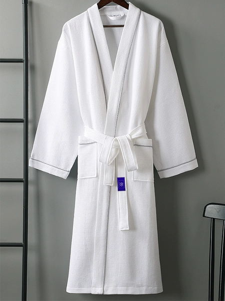 White summer thin cotton Japanese kimono, bathrobe, 100% cotton