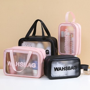 Internet Celebrity Cosmetic Bag Cosmetic Wash Bag Portable Wash Bag Letter Storage Bag ins Transparent Storage Bag