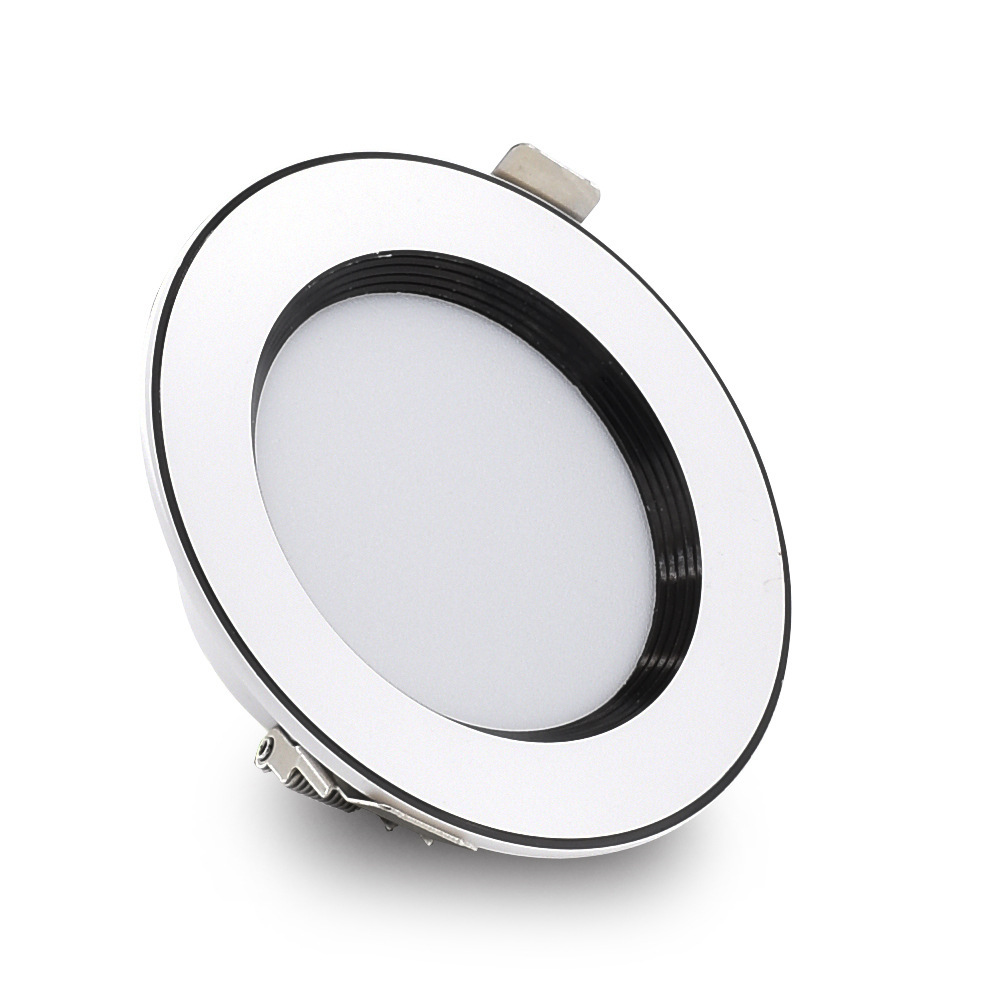 LED downlight incrustado 75mm lámpara de techo doméstica tricolor luminoso sala de estar lámpara de techo cubo de agujero de lámpara de agujero de lámpara de foco