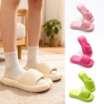 EVA拖鞋踩屎感女外穿时尚 秋冬季防滑室内家居拖鞋女爱心一字拖鞋