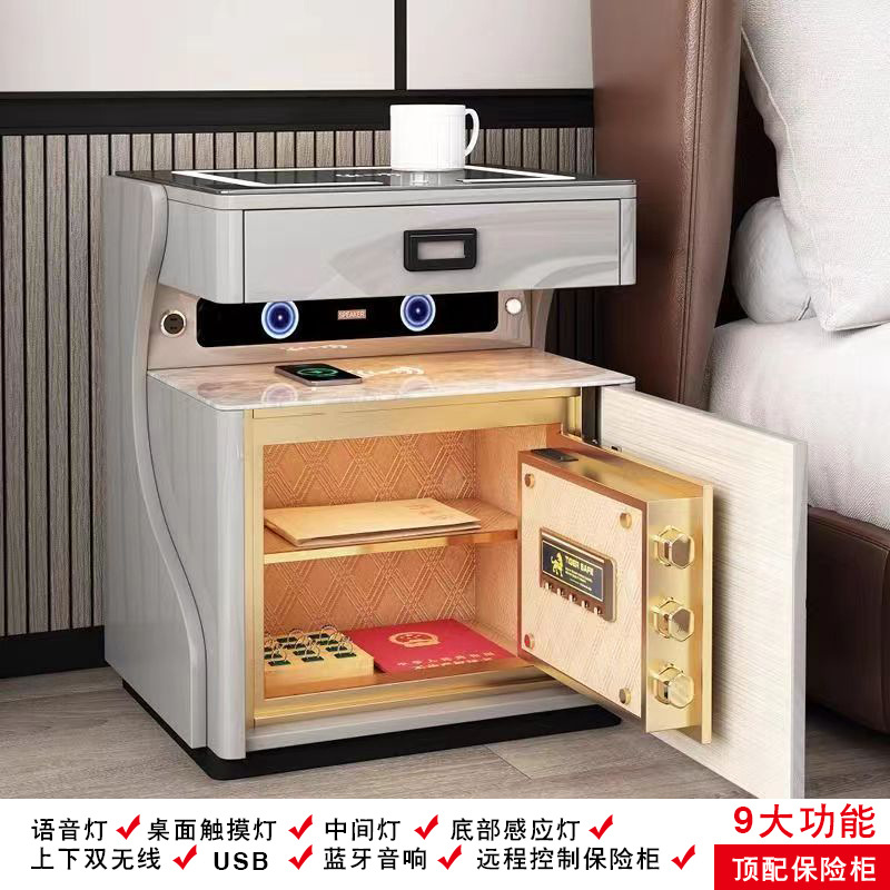 고급 회색 안전 (원격 제어) 음성 조명 + 듀얼 무선 + USB + 중공 조명 + 하단 유도등 + 블루투스 오디오