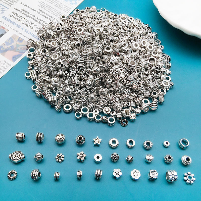 アマゾンの新商品1個の古銀のビーズのdiyネックレスのブレスレットのアクセサリーのビーズのアクセサリーの材料のビーズの卸売り|undefined