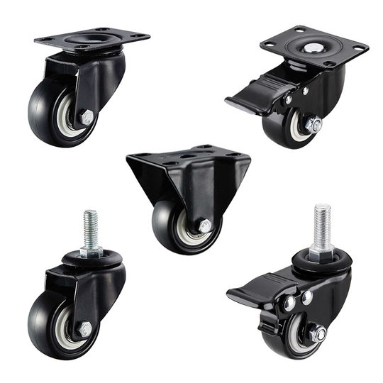 Universal wheel manufacturer 1.5 inch 2 inch industrial with brake mute caster rubber directional nylon gold drill sliding roller
