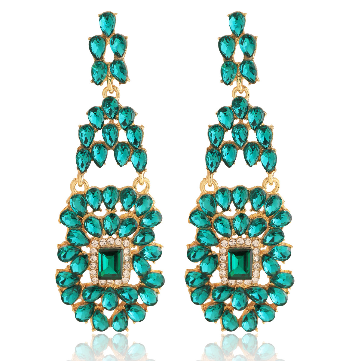 26g Weight Alloy Ear Needle Material Zircon Inlay Material Drop Earrings Classification 1 Pair Quantity Holiday, Daily Occasion Alloy Material Water Droplets Pattern Spring&Summer Season Women's Gender Inlay Design Vacation, Classic Style Style 1 Pair Vacation Classic Style Water Droplets Inlay Alloy Zircon Drop Earrings 10