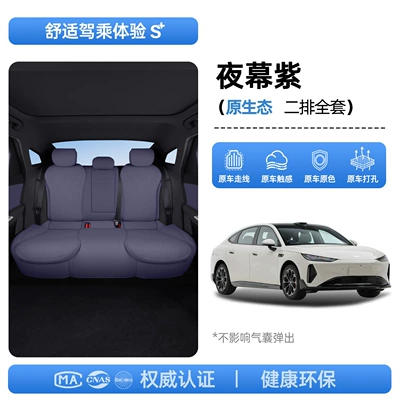 Modelə uyğun (Original) oturacaq örtükləri seasons, car interior accessories, modification parts - upgraded-invisible-model-night-purple-complete-set-for-second-row-212t01-fengyun-a9-26-models-passenger-seat-without-leg-rest