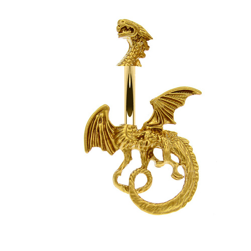 Gaibei European and American cross-border dragon navel ring bat navel ring pistol snake-shaped piercing navel ring navel nail nail