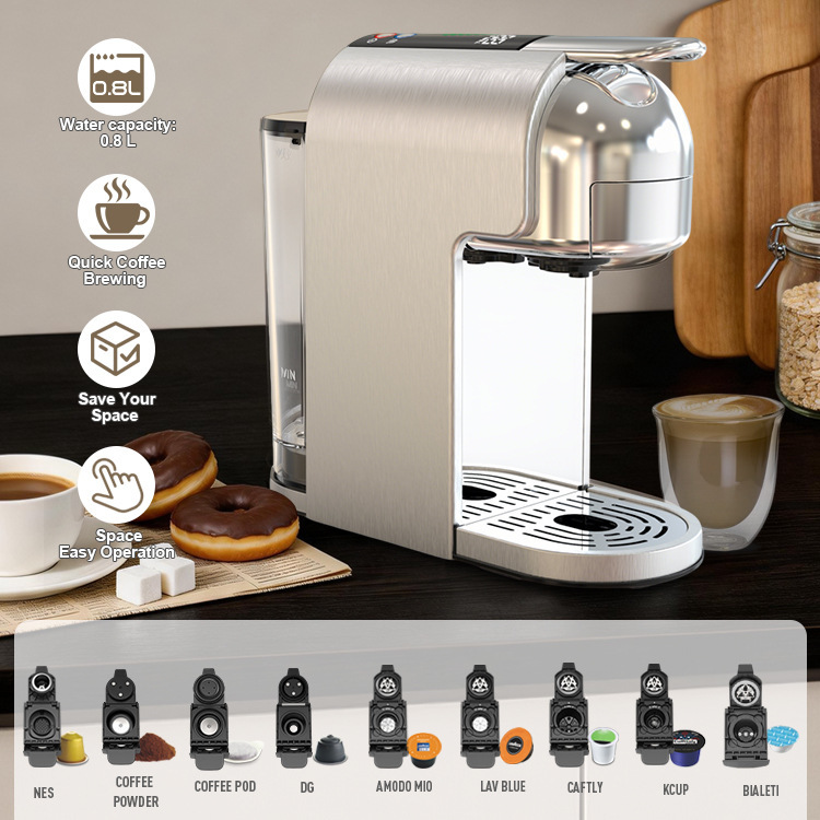 Foreign Trade Cappuccino All-In-One Stainless Steel Coffee Machine Smart Cafetera Express Coffee Machine