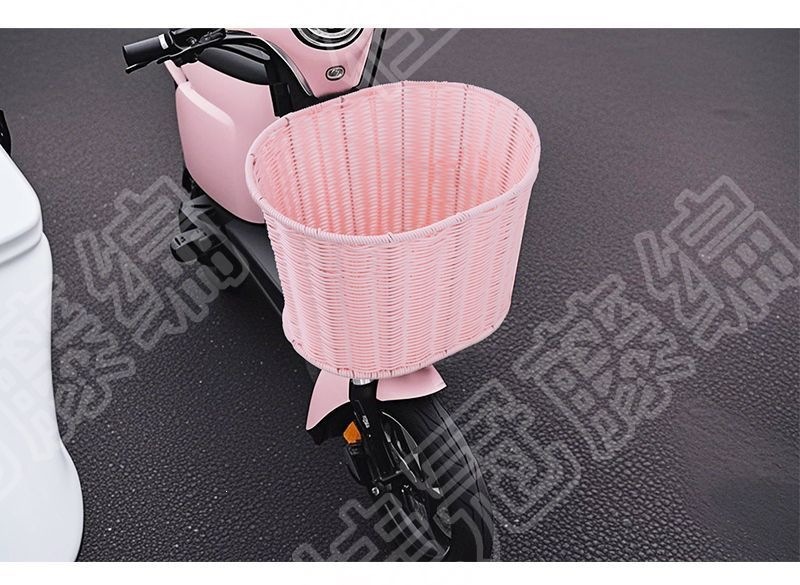 Rear basket for electric bike, electric scooter rear basket with cover, storage bag, basket for storing items, helmet holder, large capacity