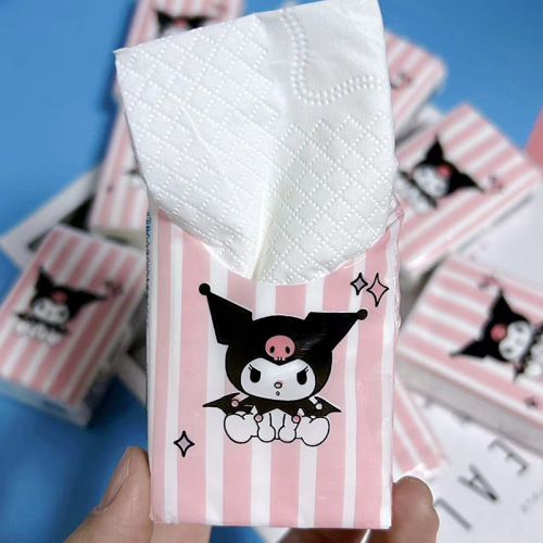 Kurolo Handkerchief Paper Student Portable Small Packet Paper Facial Tissue Toilet Paper Napkin Wettable Water Tissue