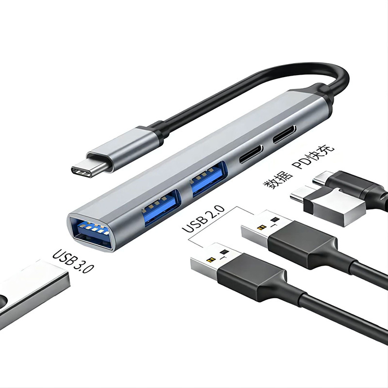 typec docking station mobile phone tablet USB extender charging adapter one to five multi-interface converter