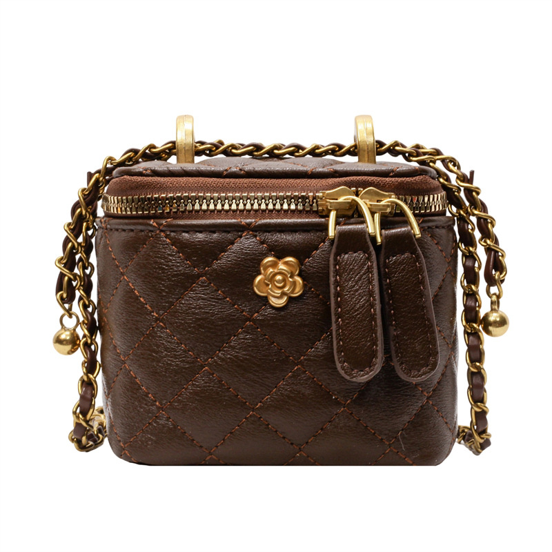 Bolsa de viento de fragancia transfronteriza para mujeres 2025 nueva moda versátil mini bolso cuadrado de alta calidad sensación exquisita cadena mochila