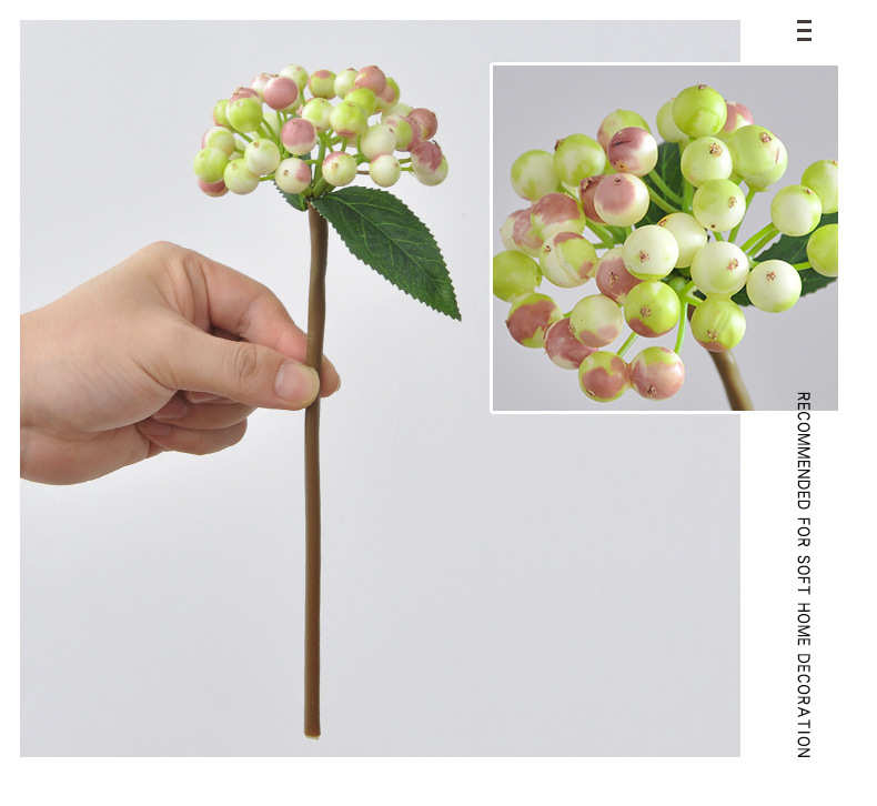 Foam Mini Red Berries Blueberries Fake Flowers Fortune Fruit Flower Wall Decoration Artificial Berry Branches_maomaolike.com