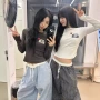 韩国印花字母小众t恤