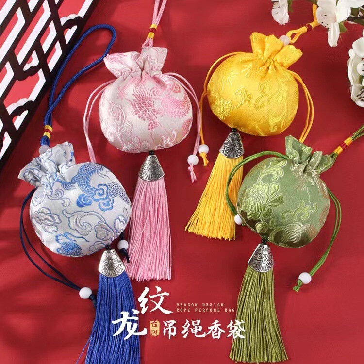 Dragon tassel embroidery sachet sachet wholesale carry-on accessories Zen Chinese traditional antique sachet sachet sachet