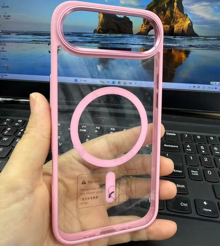 适用苹果17ProMax金属鹰眼手机壳磁吸iphone17透明防摔镜头保护套|undefined
