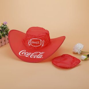 Foldable Hat Rpet Portable Western Cowboy Hat Outdoor Travel Advertising Hat Custom Polyester Nylon Fisherman Hat