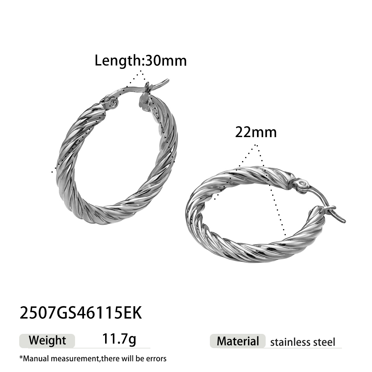 TENA Europa y los Estados Unidos venta caliente de anillo de acero inoxidable de acero de titanio de moda de diseño lineal pernos de orejas joyas transfronterizas