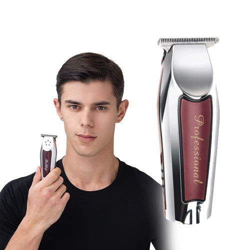 Cross-border hot-selling USB hair clipper for hair salons, retro oil-head electric clipper, engraved trimmer, white clipper