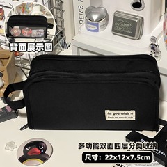 特別なインスタイルの二層超大容量スクールペンバッグ、高価値多機能収納バッグ、シンプルな文具箱