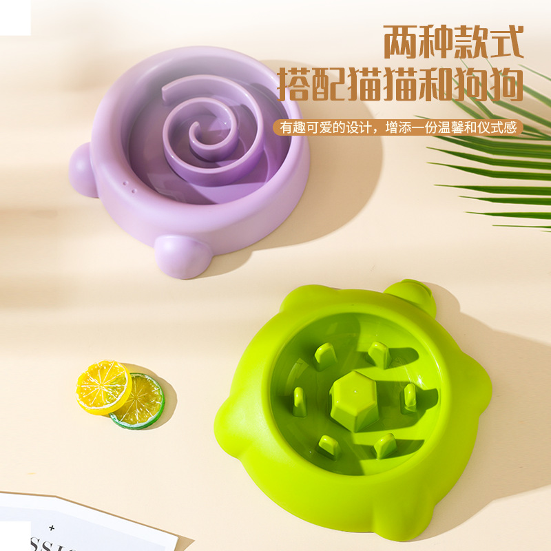 Nueva mascota Slow Food Tazón antideslizante anti-golpe perro anti-choke tazón de comida Super gran capacidad alimentador Pet Bowl al por mayor