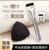 Плоская кисть для тональной основы, чёрный спонж