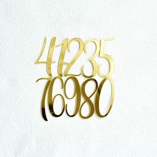 Cross-Border Ins Style Acrylic 0-9 Number Cake Decoration Factory Direct Sales Acrylic Letter Party Decoration Ornaments