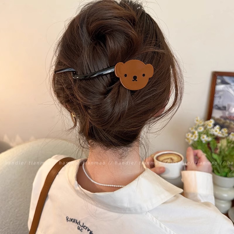 後頭部にツイストクリップが付いた新しいスタイルのワンラインヘアクリップ、軽い高級感と高級感のあるヘアクリップ、女性用のアヒルのくちばしクリップヘッドドレス|undefined