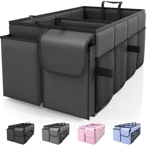 Large-Capacity Foldable Car Trunk Storage Box, Car Storage Box, Storage Container for In-Car Supplies, Trunk Storage