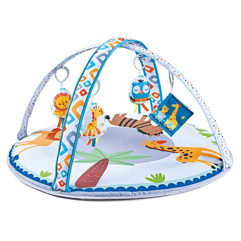 Baby Multifunctional Fitness Frame with Music Game Blanket, Enlarged and Thickened Fence, Two-In-One Toy Climbing Mat