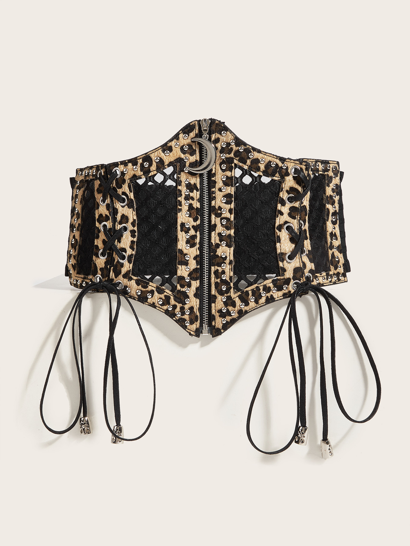 Daily Occasion Retro Leopard Pu Leather Woven Fabric Women's Woven Belts