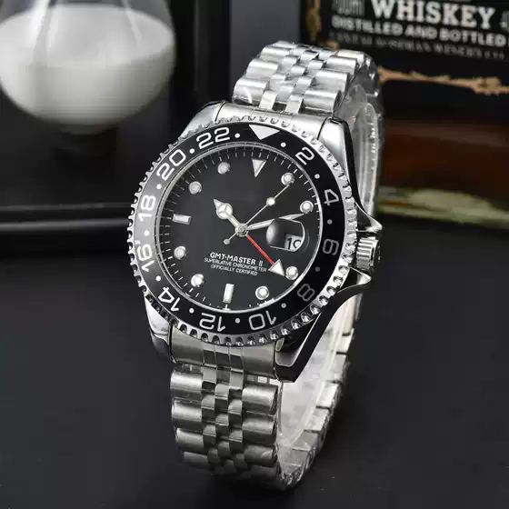 2023 Foreign Trade Hot-Selling Quartz Steel Band Luminous Labor Watch Manufacturer Wholesale Dial Trendy Chronograph Large Dial
