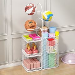 ホームスポーツ収納ラックバスケットボールサッカーバレーボールバドミントンラケットヨガマットホームスポーツ用品収納ラック
