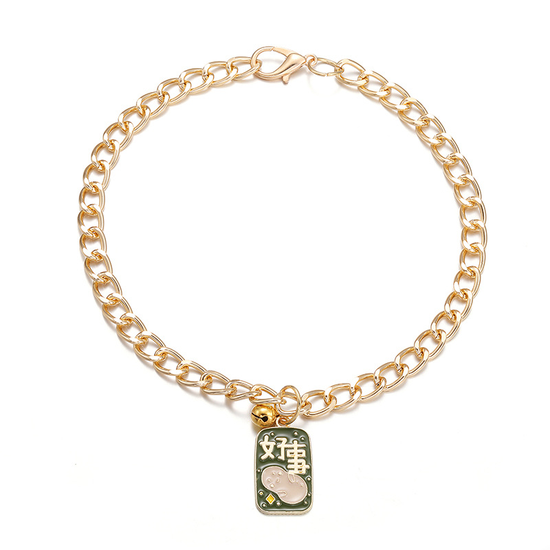 Collar de gato decorativo de dibujos animados lindo Geely colgante de texto de aleación de la Etiqueta de perro Cadena de mascotas al por mayor