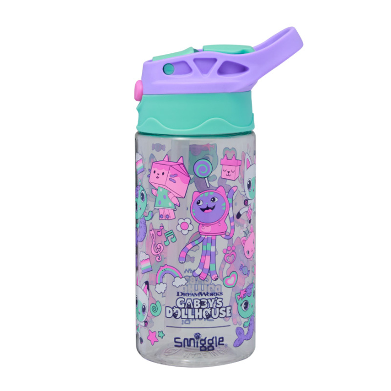 Taza de agua con pajita smiggle australiana Taza ligera y transparente para niños y niñas Taza de agua de 650ml de gran capacidad