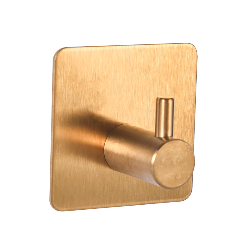 Gancho adhesivo de acero inoxidable para ropa y sombreros, sin perforación, fuerte, para baño y puerta