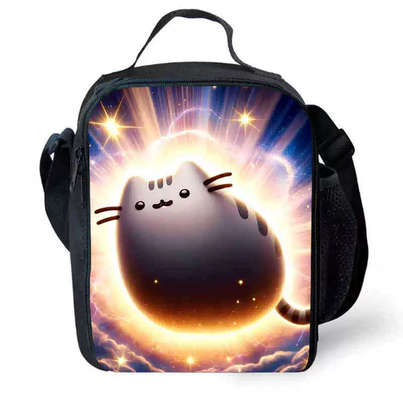 Рюкзак учебный Pusheen Fat Jimao с принтом периферийного типа, через стекло, зарубежная торговля, школьный рюкзак